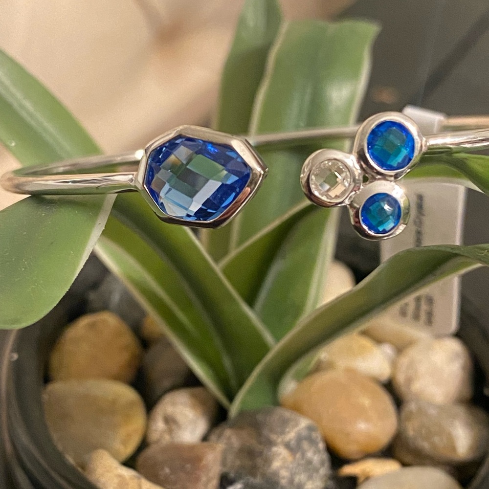 Blue silver bracelet
